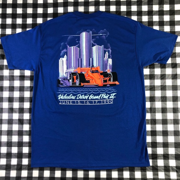 Detroit 1990 Valvoline Grand Prix Racing F1 Car Vintage T Shirt Single Stitch XL - Picture 2 of 12